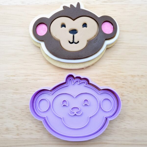 Monkey Face Cookie Cutter and Embosser
