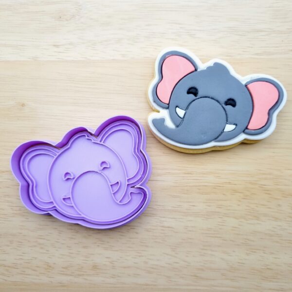 Elephant Face Cookie Cutter and Embosser